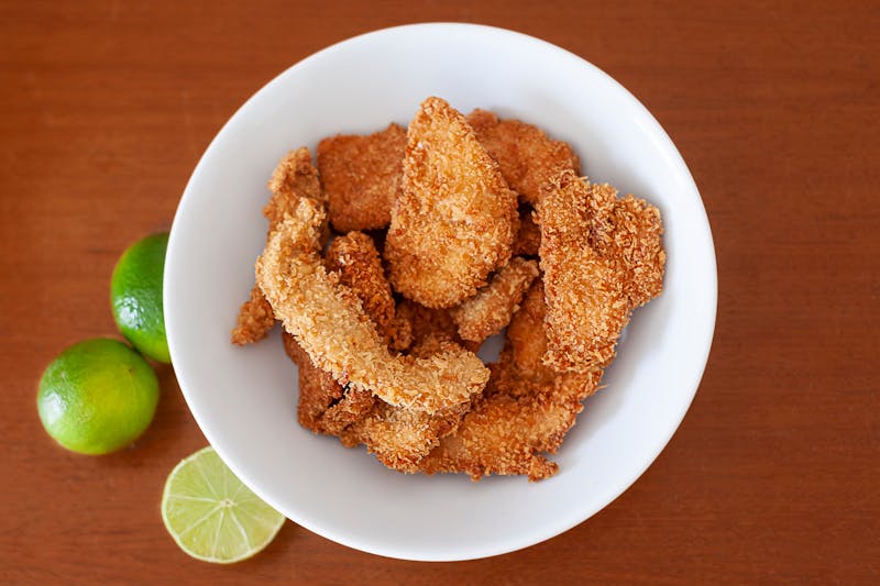 Mild Southern hot chicken with golden crispy skin