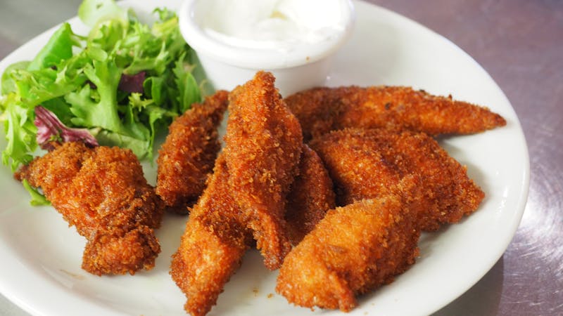 Family chicken tender basket with multiple tenders and sides